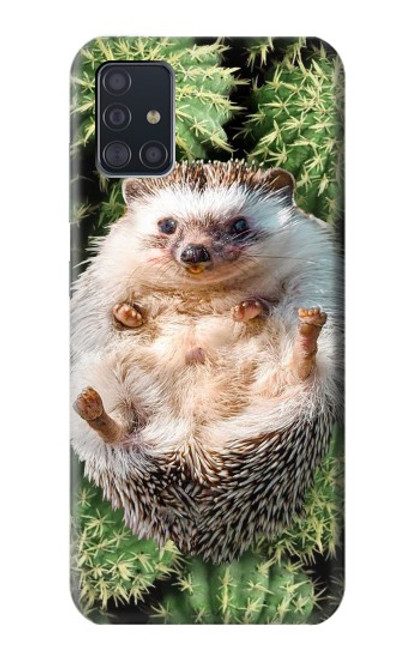 W3863 Pygmy Hedgehog Dwarf Hedgehog Paint Hard Case and Leather Flip Case For Samsung Galaxy A51