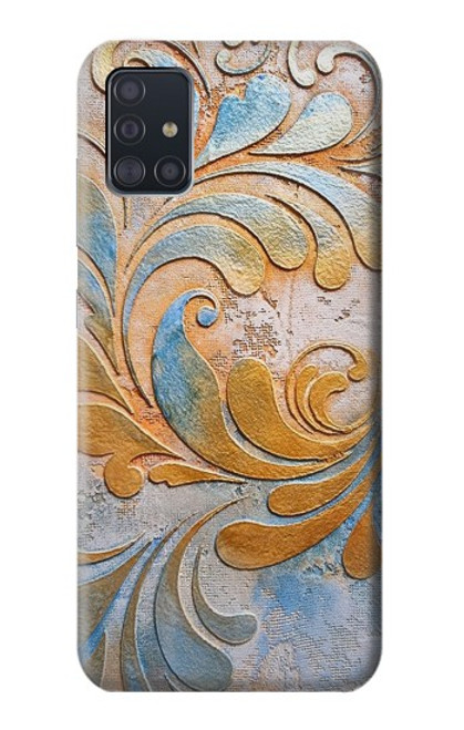 W3875 Canvas Vintage Rugs Hard Case and Leather Flip Case For Samsung Galaxy A51