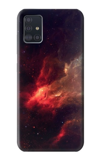 W3897 Red Nebula Space Hard Case and Leather Flip Case For Samsung Galaxy A51