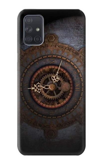 W3908 Vintage Clock Hard Case and Leather Flip Case For Samsung Galaxy A71