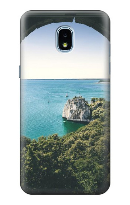 W3865 Europe Duino Beach Italy Hard Case and Leather Flip Case For Samsung Galaxy J3 (2018), J3 Star, J3 V 3rd Gen, J3 Orbit, J3 Achieve, Express Prime 3, Amp Prime 3