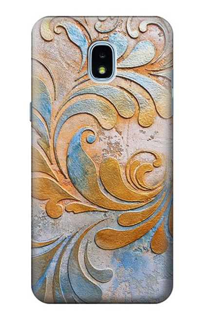 W3875 Canvas Vintage Rugs Hard Case and Leather Flip Case For Samsung Galaxy J3 (2018), J3 Star, J3 V 3rd Gen, J3 Orbit, J3 Achieve, Express Prime 3, Amp Prime 3