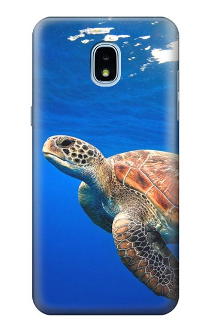 W3898 Sea Turtle Hard Case and Leather Flip Case For Samsung Galaxy J3 (2018), J3 Star, J3 V 3rd Gen, J3 Orbit, J3 Achieve, Express Prime 3, Amp Prime 3