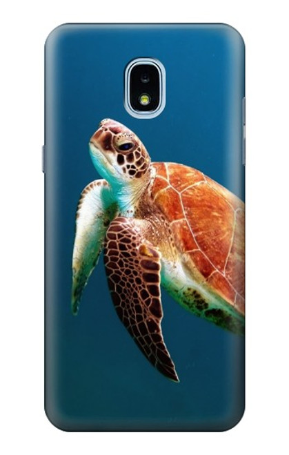 W3899 Sea Turtle Hard Case and Leather Flip Case For Samsung Galaxy J3 (2018), J3 Star, J3 V 3rd Gen, J3 Orbit, J3 Achieve, Express Prime 3, Amp Prime 3