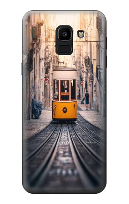 W3867 Trams in Lisbon Hard Case and Leather Flip Case For Samsung Galaxy J6 (2018)