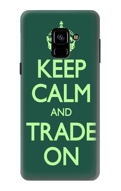 W3862 Keep Calm and Trade On Hard Case and Leather Flip Case For Samsung Galaxy A8 (2018)