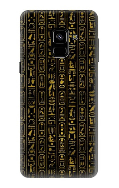 W3869 Ancient Egyptian Hieroglyphic Hard Case and Leather Flip Case For Samsung Galaxy A8 (2018)