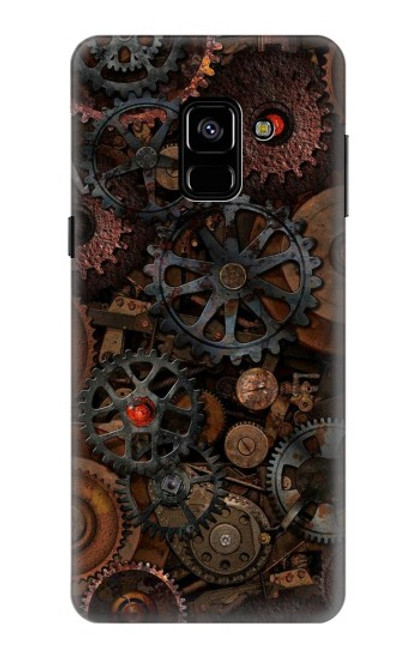 W3884 Steampunk Mechanical Gears Hard Case and Leather Flip Case For Samsung Galaxy A8 (2018)