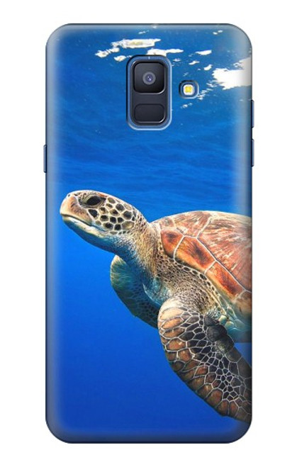 W3898 Sea Turtle Hard Case and Leather Flip Case For Samsung Galaxy A6 (2018)
