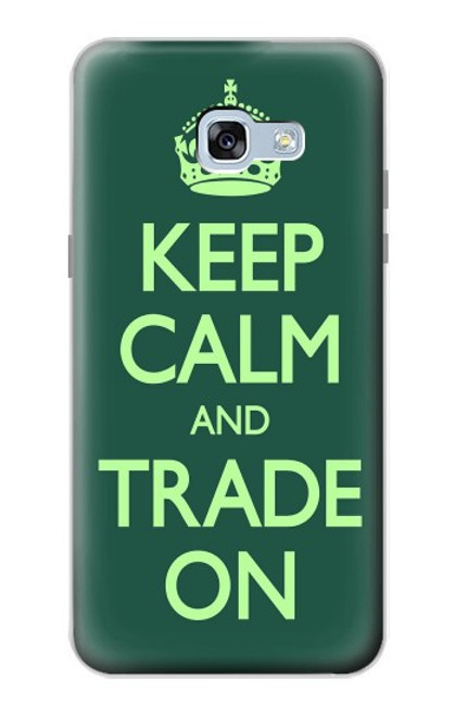 W3862 Keep Calm and Trade On Hard Case and Leather Flip Case For Samsung Galaxy A5 (2017)