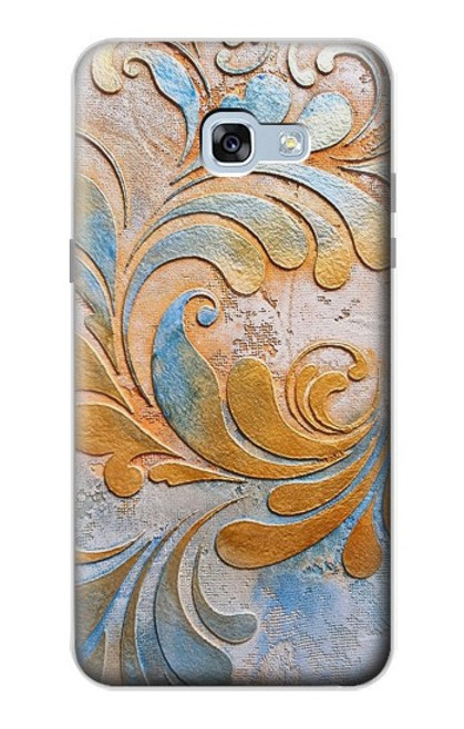 W3875 Canvas Vintage Rugs Hard Case and Leather Flip Case For Samsung Galaxy A5 (2017)