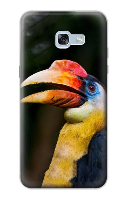 W3876 Colorful Hornbill Hard Case and Leather Flip Case For Samsung Galaxy A5 (2017)