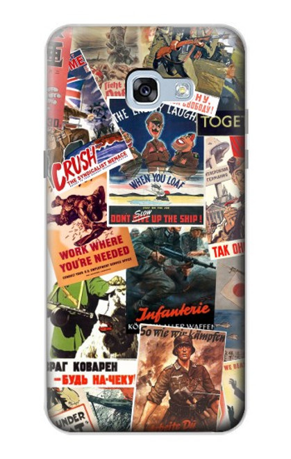 W3905 Vintage Army Poster Hard Case and Leather Flip Case For Samsung Galaxy A5 (2017)