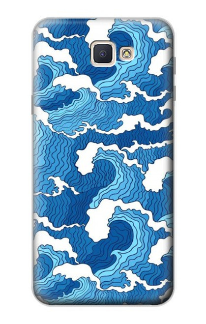 W3901 Aesthetic Storm Ocean Waves Hard Case and Leather Flip Case For Samsung Galaxy J7 Prime (SM-G610F)