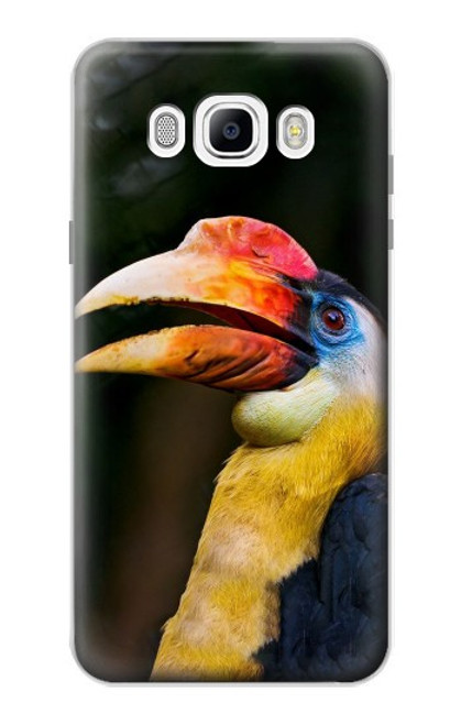 W3876 Colorful Hornbill Hard Case and Leather Flip Case For Samsung Galaxy J7 (2016)