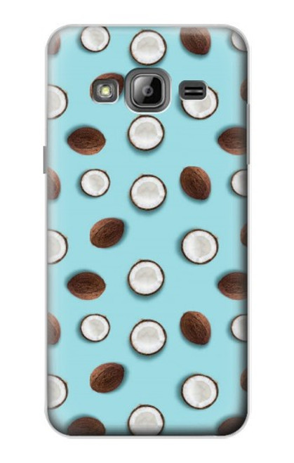 W3860 Coconut Dot Pattern Hard Case and Leather Flip Case For Samsung Galaxy J3 (2016)