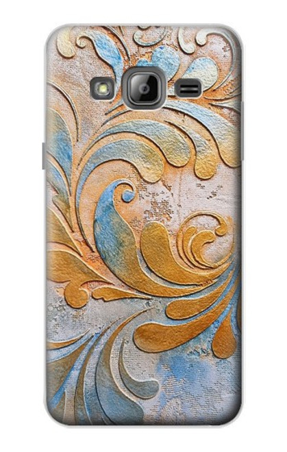 W3875 Canvas Vintage Rugs Hard Case and Leather Flip Case For Samsung Galaxy J3 (2016)