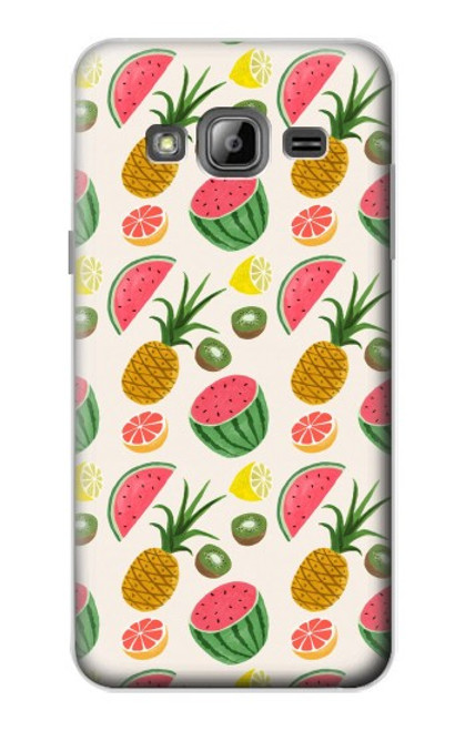 W3883 Fruit Pattern Hard Case and Leather Flip Case For Samsung Galaxy J3 (2016)