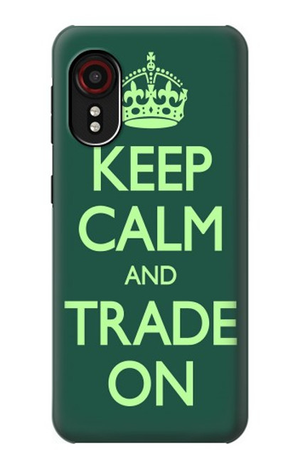 W3862 Keep Calm and Trade On Hard Case and Leather Flip Case For Samsung Galaxy Xcover 5