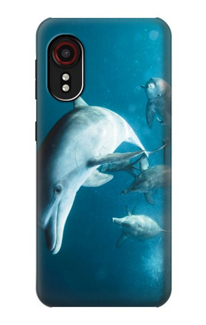 W3878 Dolphin Hard Case and Leather Flip Case For Samsung Galaxy Xcover 5