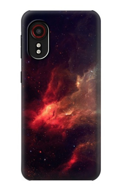 W3897 Red Nebula Space Hard Case and Leather Flip Case For Samsung Galaxy Xcover 5