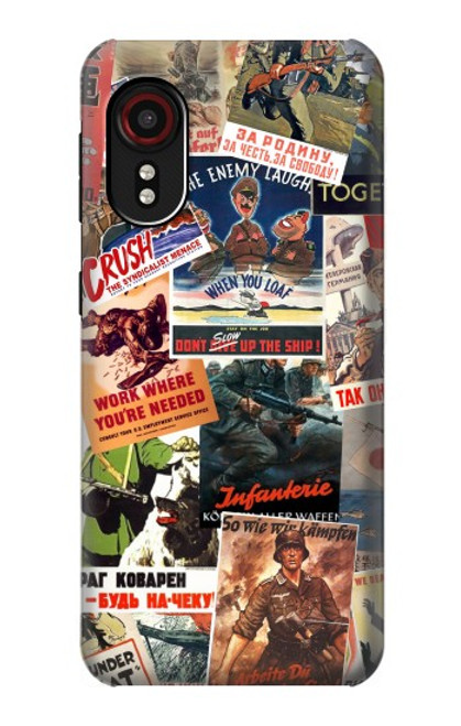 W3905 Vintage Army Poster Hard Case and Leather Flip Case For Samsung Galaxy Xcover 5