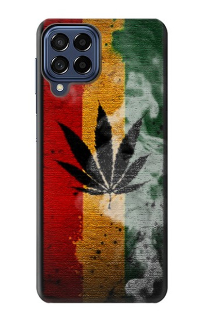 W3890 Reggae Rasta Flag Smoke Hard Case and Leather Flip Case For Samsung Galaxy M53
