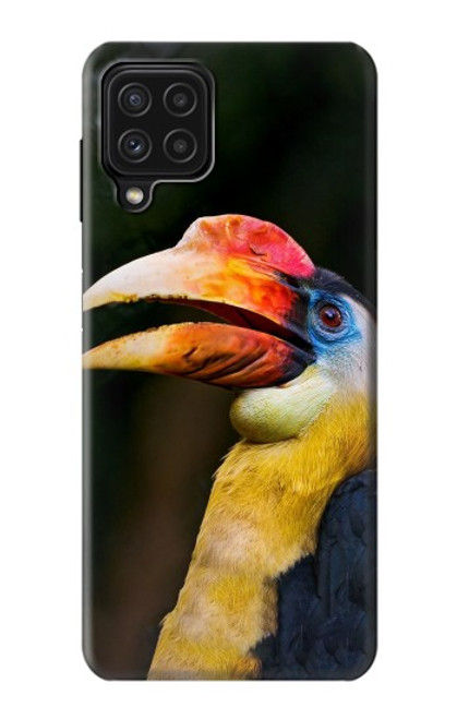 W3876 Colorful Hornbill Hard Case and Leather Flip Case For Samsung Galaxy M22