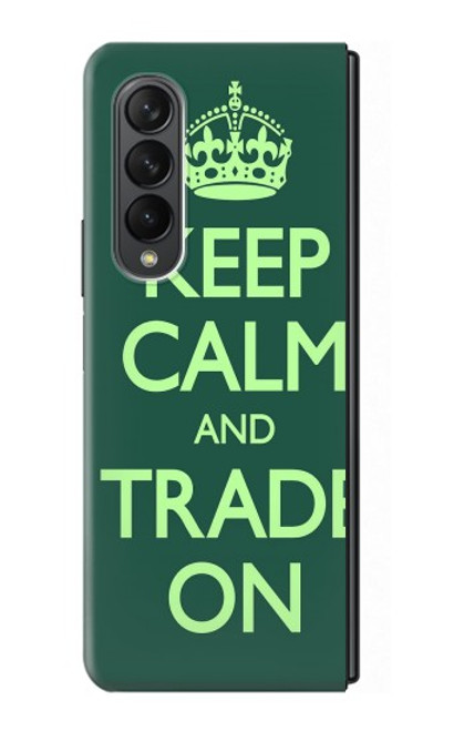 W3862 Keep Calm and Trade On Hard Case For Samsung Galaxy Z Fold 3 5G