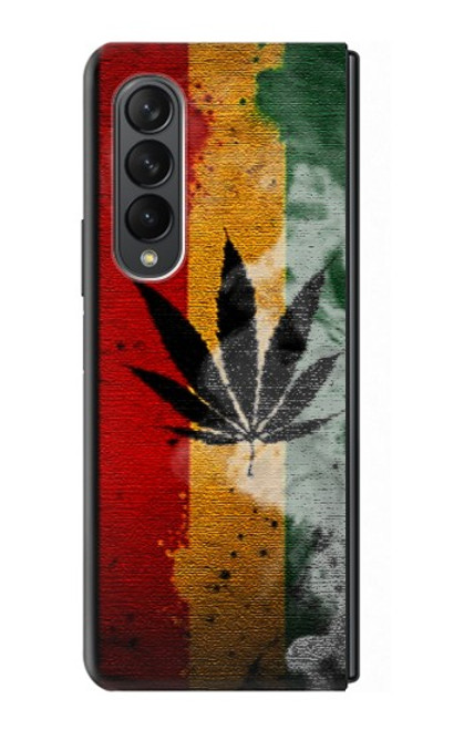 W3890 Reggae Rasta Flag Smoke Hard Case For Samsung Galaxy Z Fold 3 5G
