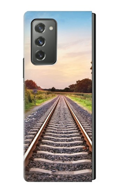 W3866 Railway Straight Train Track Hard Case For Samsung Galaxy Z Fold2 5G