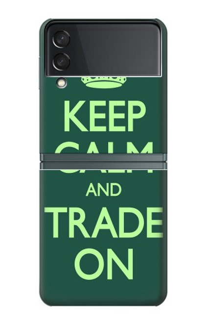 W3862 Keep Calm and Trade On Hard Case For Samsung Galaxy Z Flip 3 5G