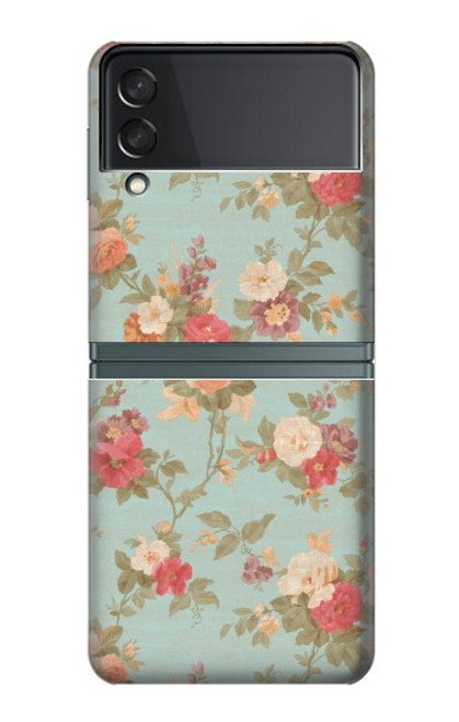 W3910 Vintage Rose Hard Case For Samsung Galaxy Z Flip 3 5G