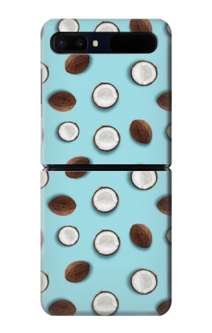 W3860 Coconut Dot Pattern Hard Case For Samsung Galaxy Z Flip 5G