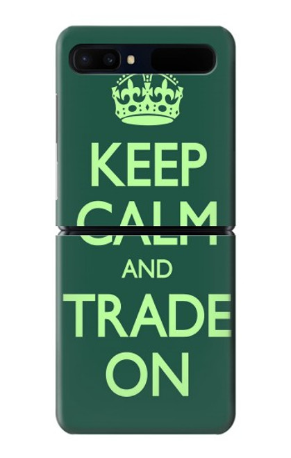 W3862 Keep Calm and Trade On Hard Case For Samsung Galaxy Z Flip 5G