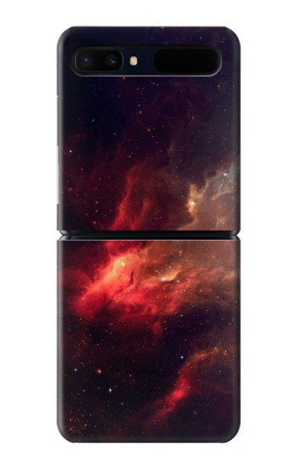 W3897 Red Nebula Space Hard Case For Samsung Galaxy Z Flip 5G