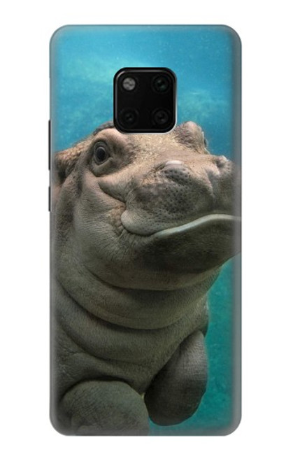 W3871 Cute Baby Hippo Hippopotamus Hard Case and Leather Flip Case For Huawei Mate 20 Pro