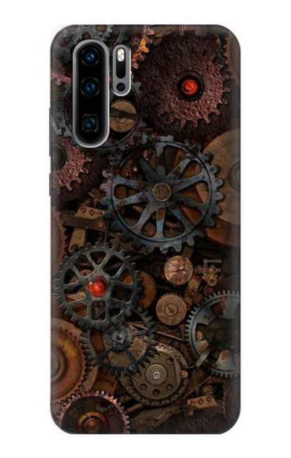 W3884 Steampunk Mechanical Gears Hard Case and Leather Flip Case For Huawei P30 Pro