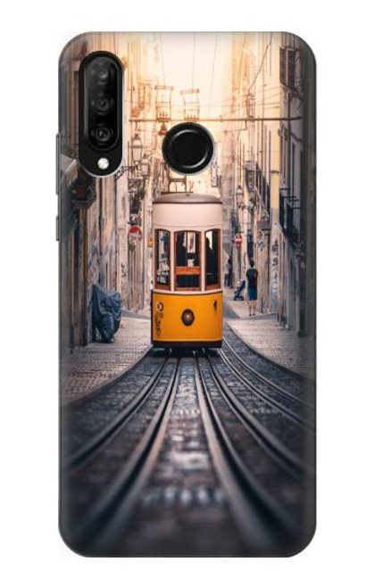 W3867 Trams in Lisbon Hard Case and Leather Flip Case For Huawei P30 lite
