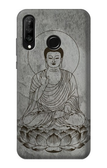 W3873 Buddha Line Art Hard Case and Leather Flip Case For Huawei P30 lite