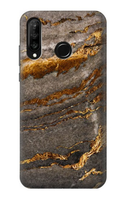 W3886 Gray Marble Rock Hard Case and Leather Flip Case For Huawei P30 lite