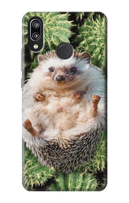 W3863 Pygmy Hedgehog Dwarf Hedgehog Paint Hard Case and Leather Flip Case For Huawei P20 Lite