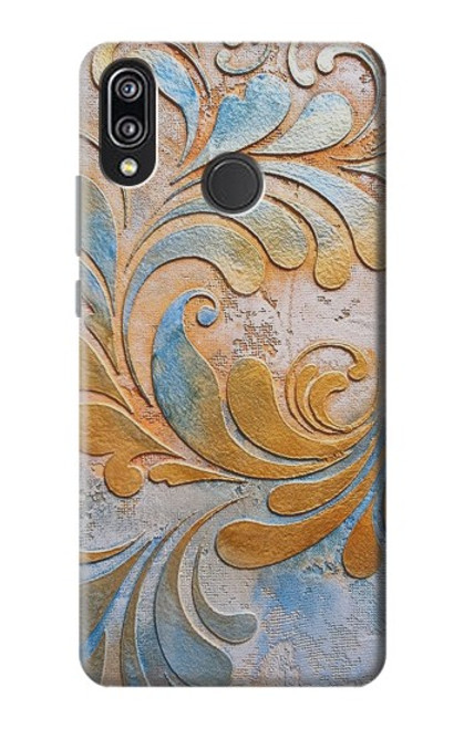 W3875 Canvas Vintage Rugs Hard Case and Leather Flip Case For Huawei P20 Lite