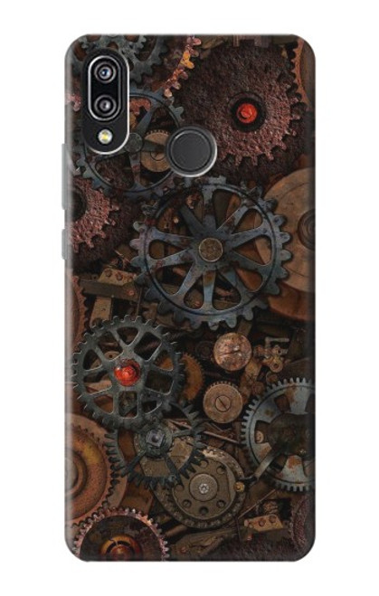 W3884 Steampunk Mechanical Gears Hard Case and Leather Flip Case For Huawei P20 Lite