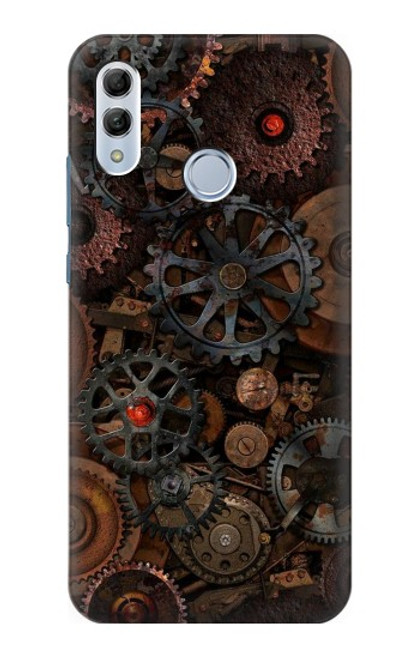 W3884 Steampunk Mechanical Gears Hard Case and Leather Flip Case For Huawei Honor 10 Lite, Huawei P Smart 2019