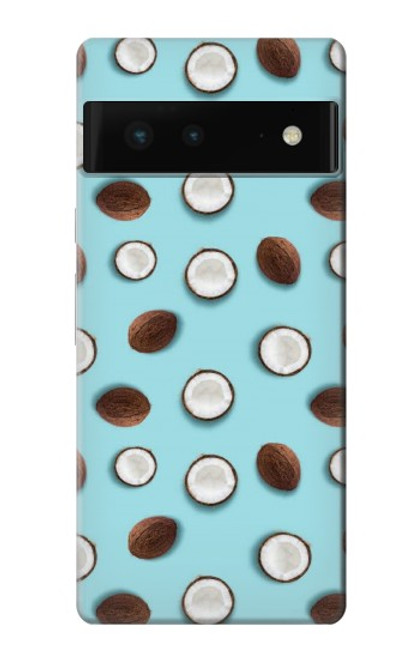 W3860 Coconut Dot Pattern Hard Case and Leather Flip Case For Google Pixel 6