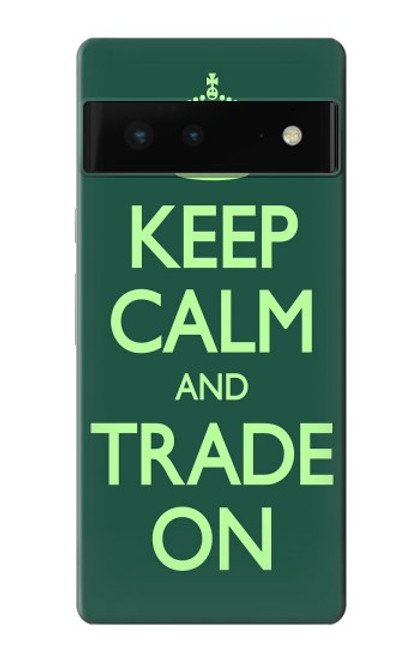 W3862 Keep Calm and Trade On Hard Case and Leather Flip Case For Google Pixel 6