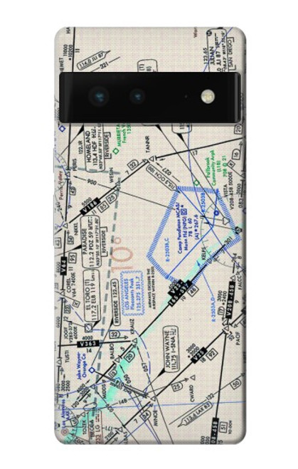 W3882 Flying Enroute Chart Hard Case and Leather Flip Case For Google Pixel 6