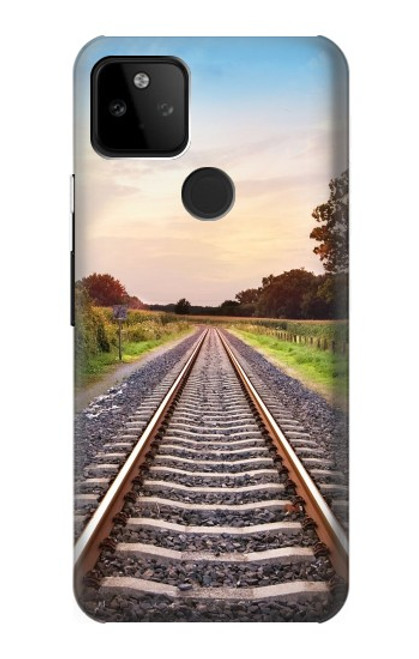 W3866 Railway Straight Train Track Hard Case and Leather Flip Case For Google Pixel 5A 5G