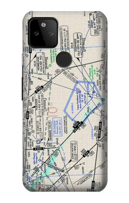 W3882 Flying Enroute Chart Hard Case and Leather Flip Case For Google Pixel 5A 5G